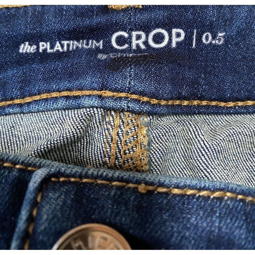 Chicos Jeans Size 0.5 US 6 XS Platinum Straight Crop Slim Fit Pants - Picture 3 of 12